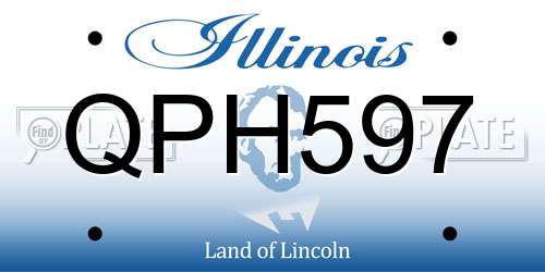 QPH597 Illinois License Plate