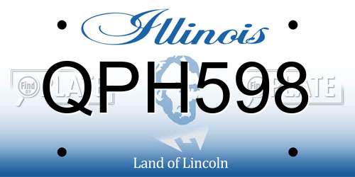 QPH598 Illinois License Plate