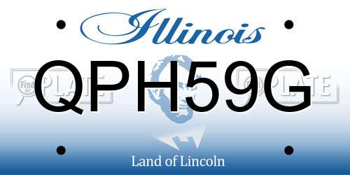 QPH59G Illinois License Plate