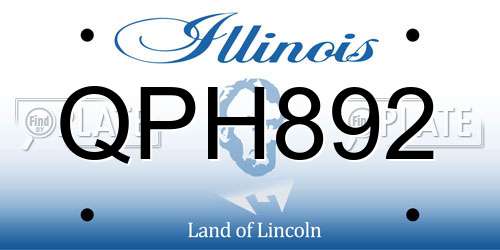 QPH892 Illinois License Plate