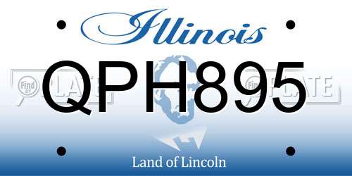 QPH895 Illinois License Plate