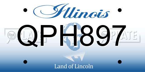 QPH897 Illinois License Plate
