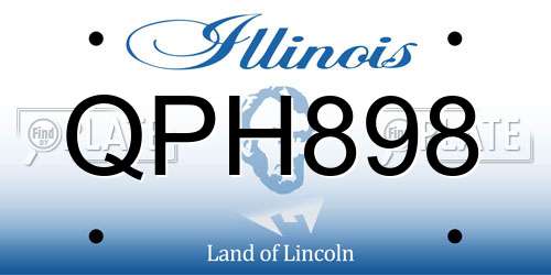 QPH898 Illinois License Plate