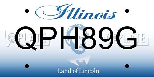 QPH89G Illinois License Plate