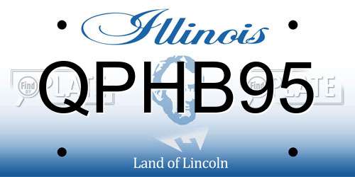 QPHB95 Illinois License Plate