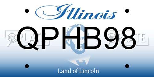 QPHB98 Illinois License Plate