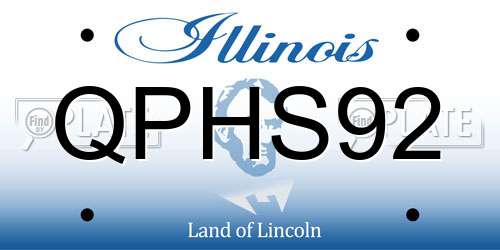 QPHS92 Illinois License Plate