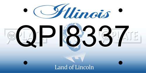 QPI8337 Illinois License Plate