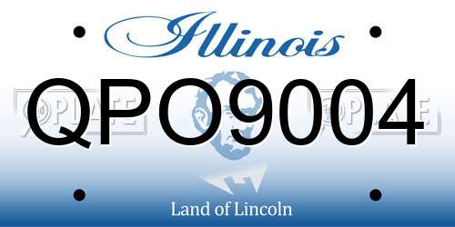 QPO9004 Illinois License Plate