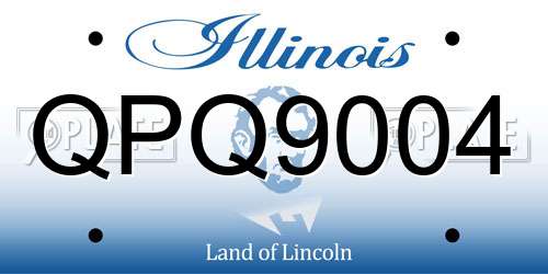 QPQ9004 Illinois License Plate