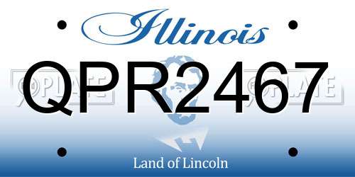 QPR2467 Illinois License Plate