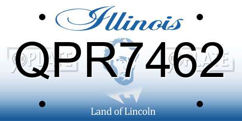 QPR7462 Illinois License Plate