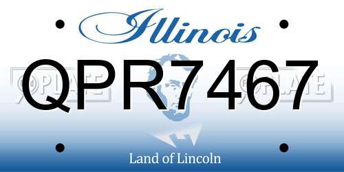 QPR7467 Illinois License Plate