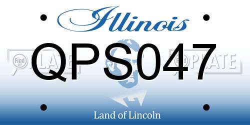 QPS047 Illinois License Plate