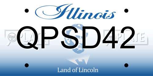 QPSD42 Illinois License Plate