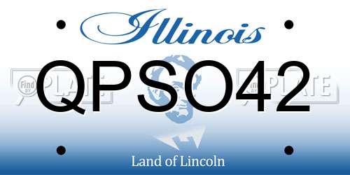 QPSO42 Illinois License Plate