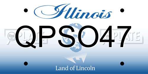 QPSO47 Illinois License Plate