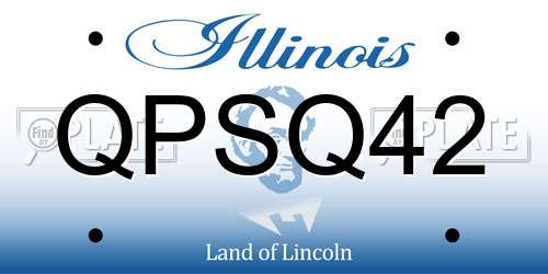 QPSQ42 Illinois License Plate