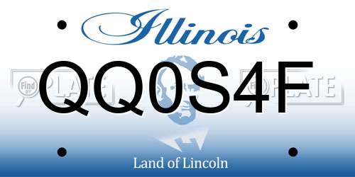 QQ0S4F Illinois License Plate