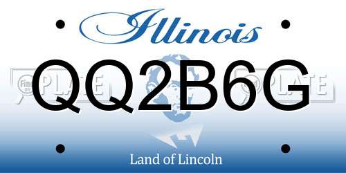 QQ2B6G Illinois License Plate