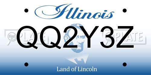 QQ2Y3Z Illinois License Plate