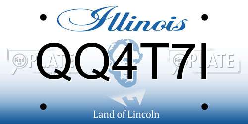 QQ4T7I Illinois License Plate