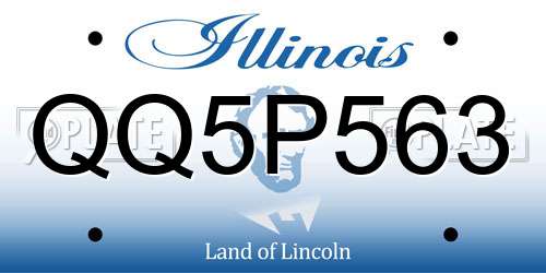 QQ5P563 Illinois License Plate