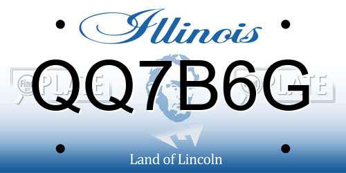 QQ7B6G Illinois License Plate
