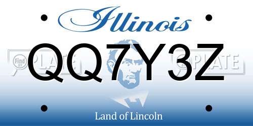 QQ7Y3Z Illinois License Plate