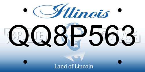QQ8P563 Illinois License Plate