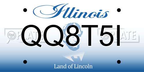 QQ8T5I Illinois License Plate
