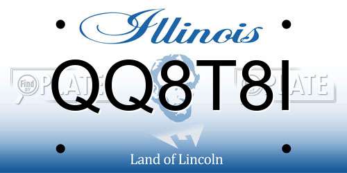QQ8T8I Illinois License Plate