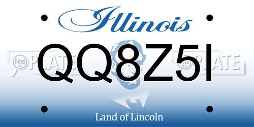 QQ8Z5I Illinois License Plate