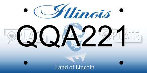 QQA221 Illinois License Plate