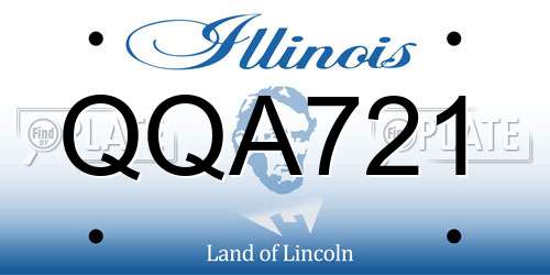 QQA721 Illinois License Plate