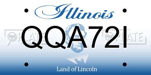 QQA72I Illinois License Plate