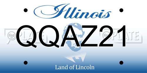 QQAZ21 Illinois License Plate