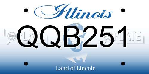 QQB251 Illinois License Plate