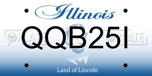 QQB25I Illinois License Plate