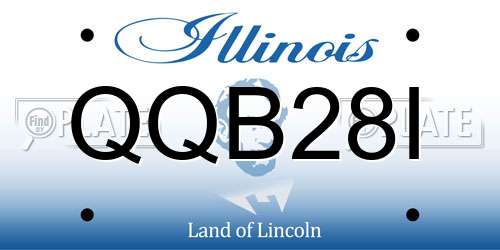 QQB28I Illinois License Plate