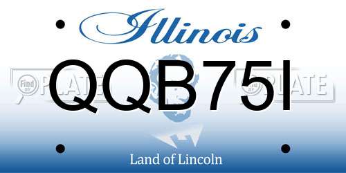 QQB75I Illinois License Plate