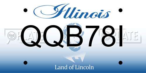 QQB78I Illinois License Plate