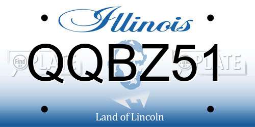 QQBZ51 Illinois License Plate
