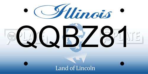 QQBZ81 Illinois License Plate