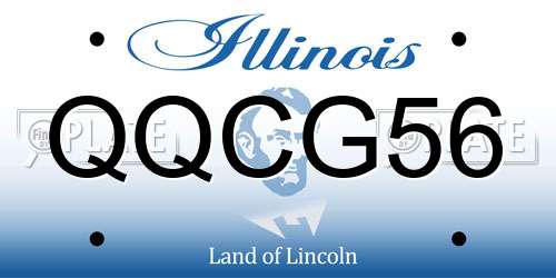 QQCG56 Illinois License Plate