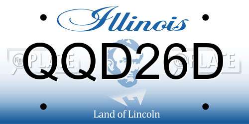 QQD26D Illinois License Plate