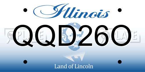 QQD26O Illinois License Plate