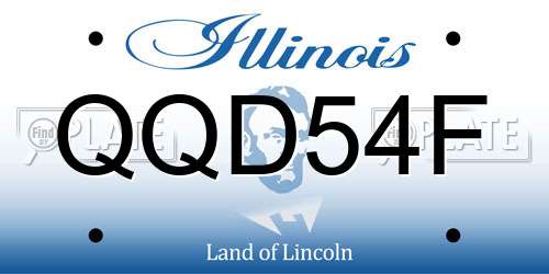 QQD54F Illinois License Plate
