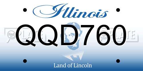 QQD760 Illinois License Plate
