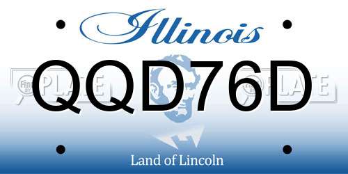QQD76D Illinois License Plate